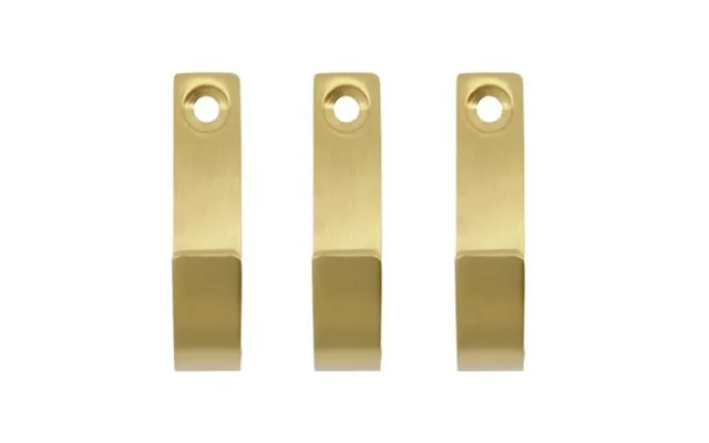 Meraki Thapsus Hook 3-pack Brushed Brass Finish