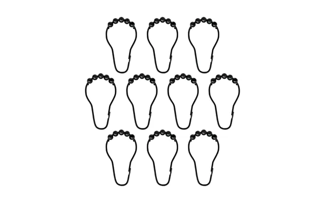 Mette Ditmer Aqua Hooks For Shower Curtain 10-pack Black