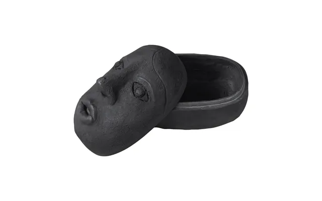 Mette Ditmer Art Piece Face Jar 9x12 Cm Black