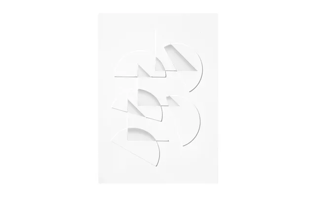 Moebe Relief Artwork Half Moons & Triangles 29.7x42 Cm Off White