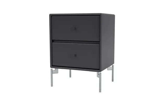 Montana Drift Bedside Table Anthracite 04 - Chrome Legs Cm