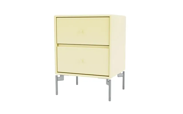 Montana Drift Bedside Table Camomile 159 - Chrome Legs Cm