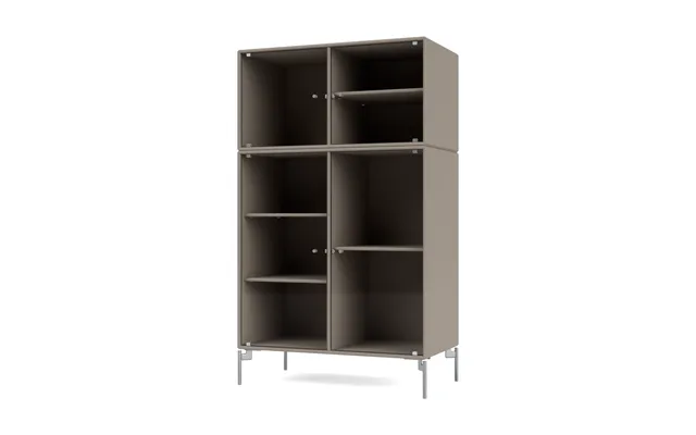 Montana Ripple Iii Display Cabinet 69.6x117.6x38 Cm Truffle-legs Chrome