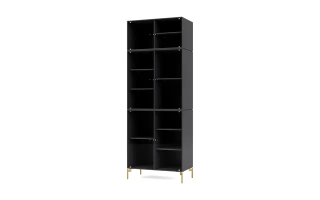Montana Ripple Iv Display Cabinet 69.6x187.2x38 Cm Anthracite-legs Brass