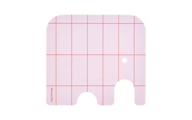 Muurla Elephant Glass Coaster 11x10 Cm Pink