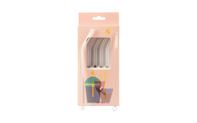 Muurla Muurla Glass Straws 4-pack Clear