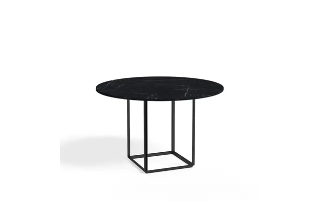 New Works Florence Round Dining Table Black Marquina Marble. Ø120 Cm