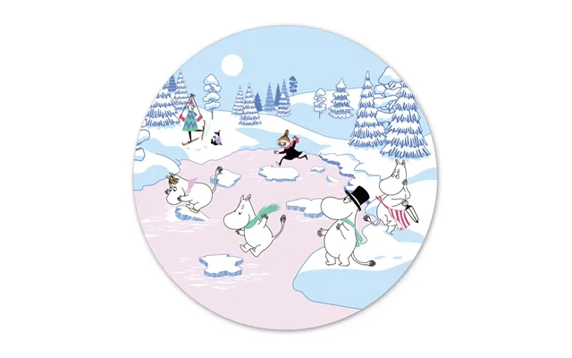 Opto Design Moomin Trivet Winter 2022 Ø21 Cm Blue-white-pink