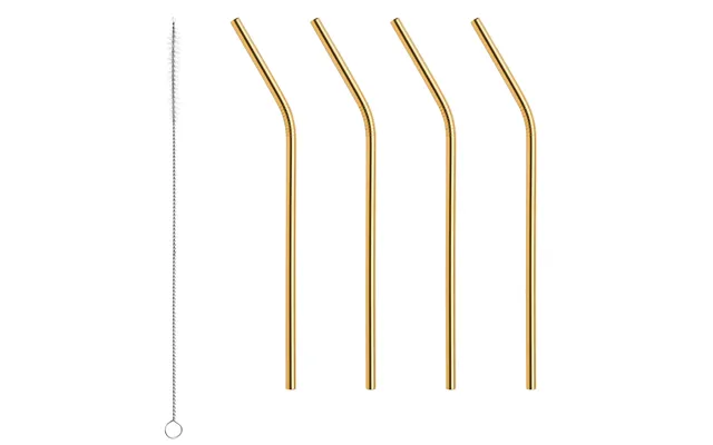 Orrefors Peak Metal Straws 4-pack Brass