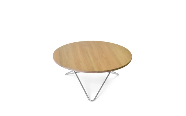Ox Denmarq O Table Coffee Table Oak Mattlack. Stainless Steel Stand