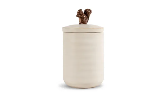 Sagaform Ellen Squirrel Jar With Lid Ø10 Cm Off White