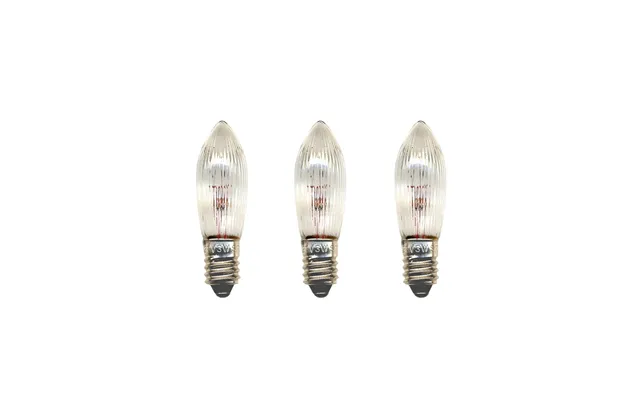 Scandi Essentials Lit Light Bulb E10 Replacement 55v 3-pack Clear - 3w
