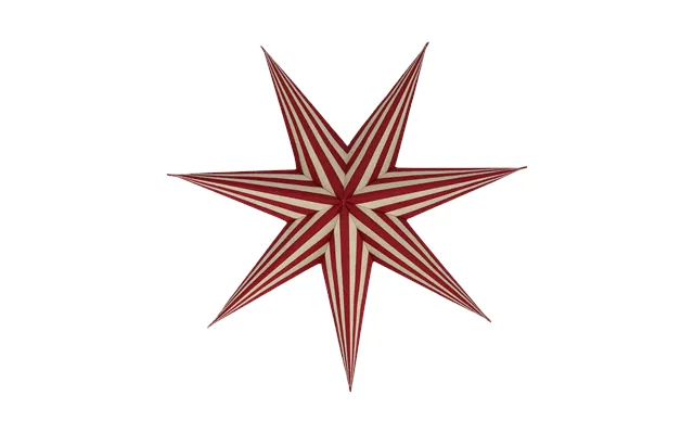 Scandi Living Bare Advent Star White-red Stripes 45 Cm