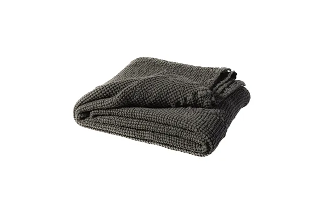 Scandi Living Moss Bed Spread 160x260 Cm Charcoal Grey