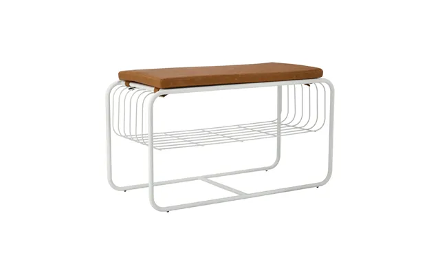 Scandi Living Nod Bench Shoe Rack 80x36x42 Cm White