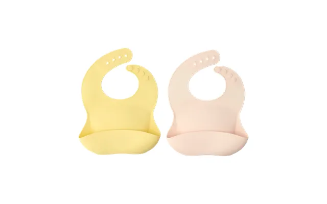 Scandi Living Silly Bib Silicone 2-pack Blush Lemon