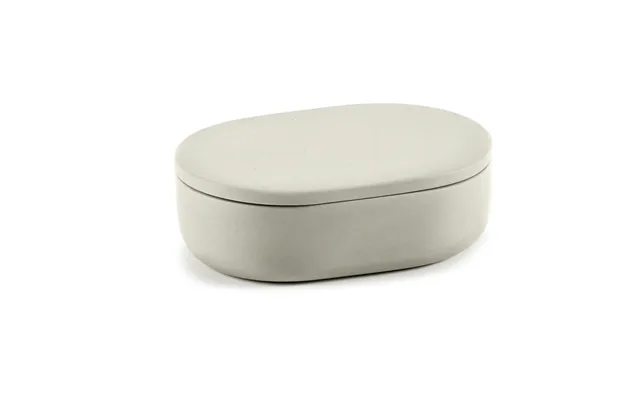 Serax Cose Storage Jar Oval With Lid S 3.3x10.2 Cm Beige