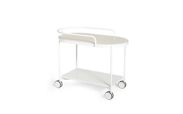 Smd Design Lene Serving Trolley White - White Pigmented Ash Veneer