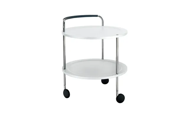 Smd Design Trolley Round Basic Serving Trolley White - Chrome Frame