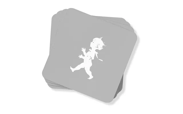 Solstickan Design Solstickan Glass Coaster 10x10 Cm 4 Pack Grey