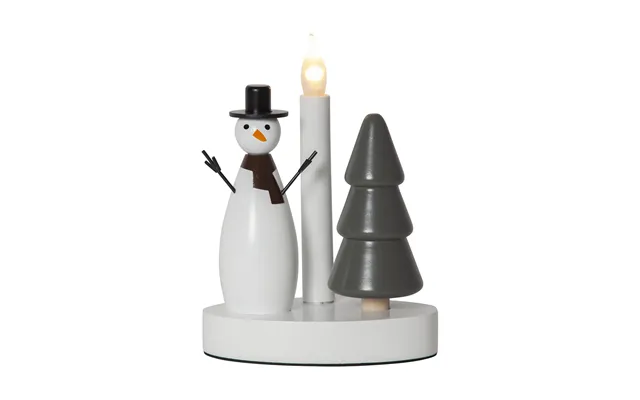 Star Trading Christmas Joy Candlestick Snowman