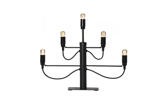 Star Trading Milano 5 Candlestick 46cm Black