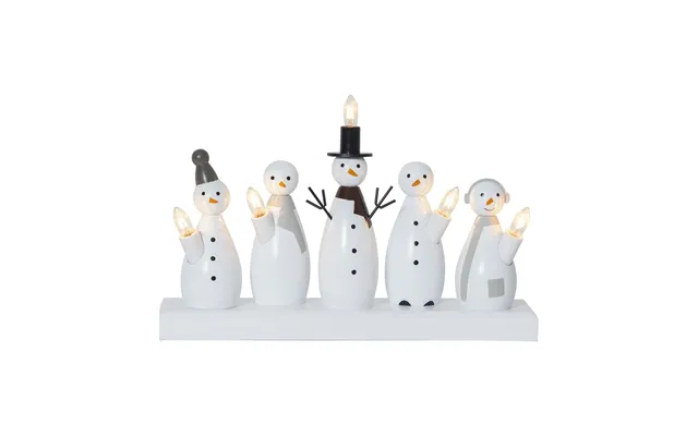 Star Trading Snowman Advent Candle White
