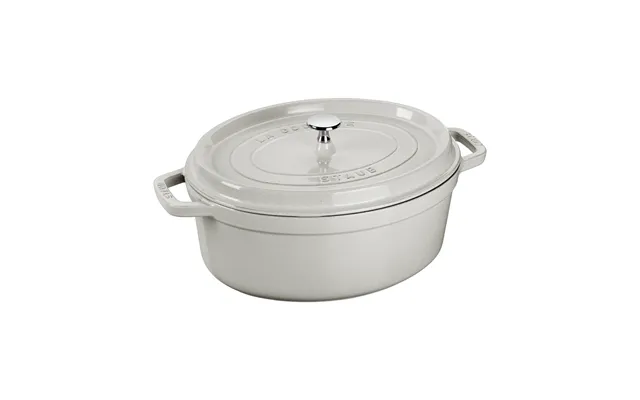 Staub Staub La Cocotte Oval Cast Iron Pot 6.7 L White Truffle