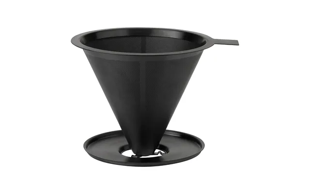 Stelton Nohr Slow Brew Fine Mesh Coffee Funnel Black Metallic