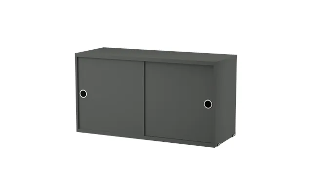 String String Cabinet With Sliding Door Dark Grey - 78x30 Cm