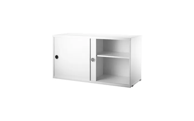 String String Cabinet With Sliding Door White - 78x30 Cm