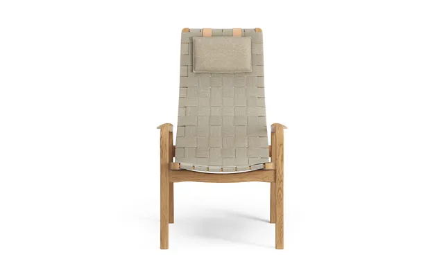Swedese Primo Arm Chair High With Neck Cushion Oiled Oak Natural
