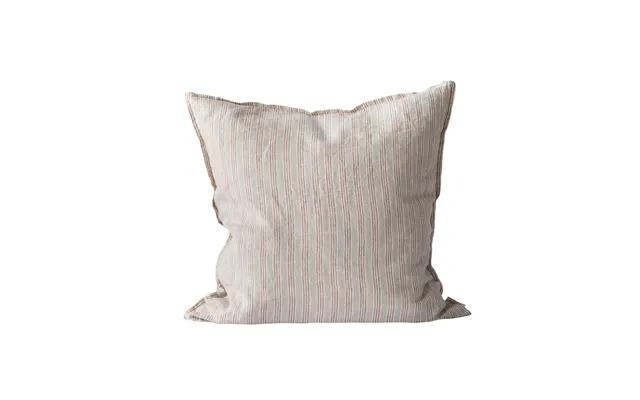Tell Me More Washed Linen Cushion Cover 50x50 Cm Hazelnut Stripe
