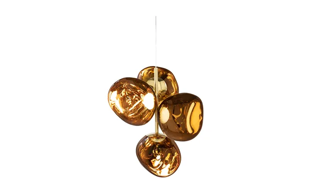 Tom Dixon Melt Chandelier Small Led 103 Cm Gold