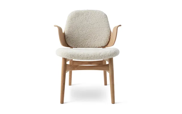 Warm Nordic Gesture Lounge Chair Sheepskin Moonlight - White Oiled Oak Structure
