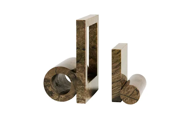 Woud Booknd Book Support Marble Brown