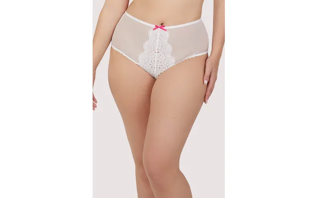 Camille White Broderie High Waisted Brief 10