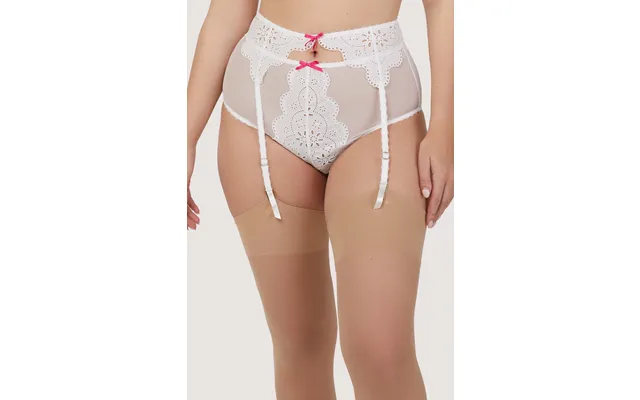 Camille White Broderie Suspender Belt 20