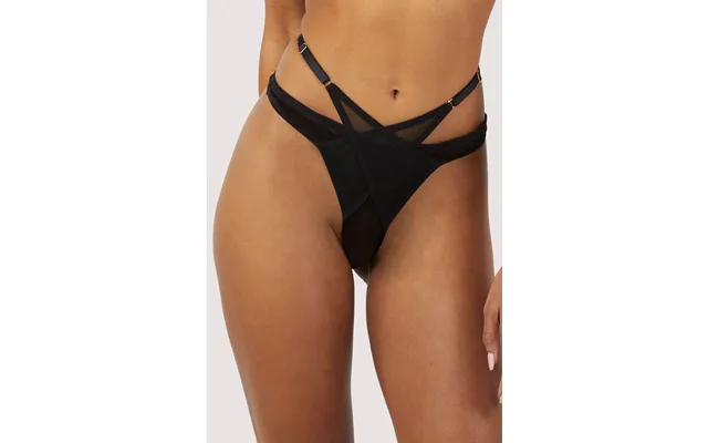 Eddie Black Crossover Wrap Thong Uk 10