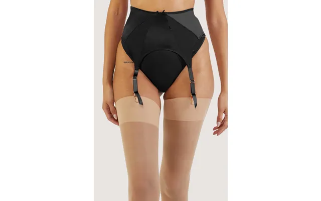 Etta Black Mesh And Satin Suspender Belt 10