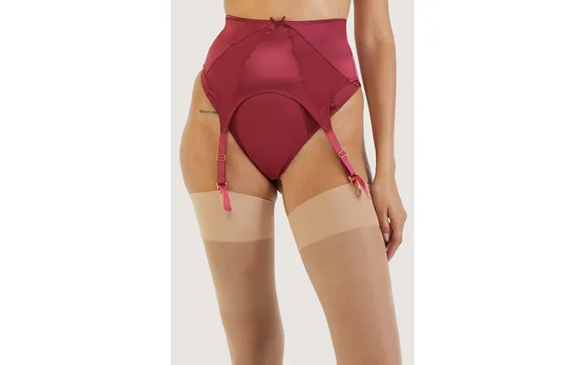 Etta Red Mesh And Satin Suspender Belt 14