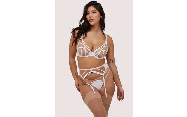 Ramona Optic White Strap Detail Illusion Mesh Set 36f