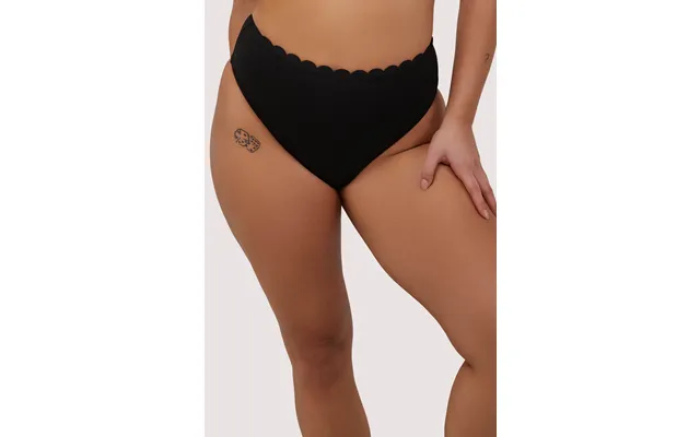Sophia Mix & Match Black Scallop High-waist Bikini Bottom 10