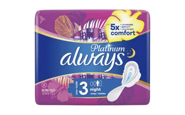 Always Platinum Size 3 Night - 8 Pcs