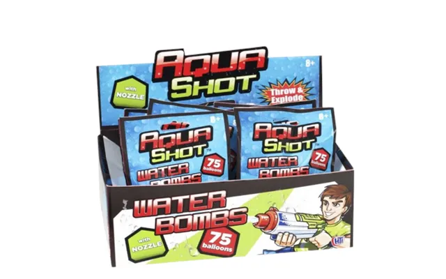 Aqua Shot Water Bombs With Nozzle - 75 Pcs
