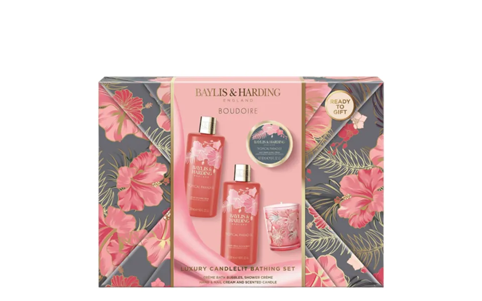 Baylis & Harding Boudoire Wrapped Tropical Paradise Luxury Candlelit Bathing Set