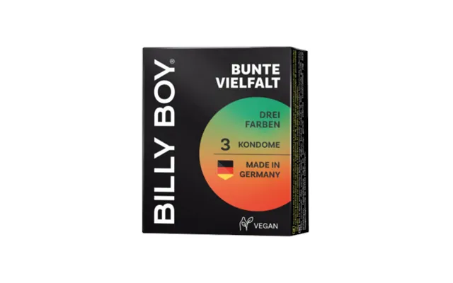 Billy Boy Colourful Variety Condoms - 3 Pcs