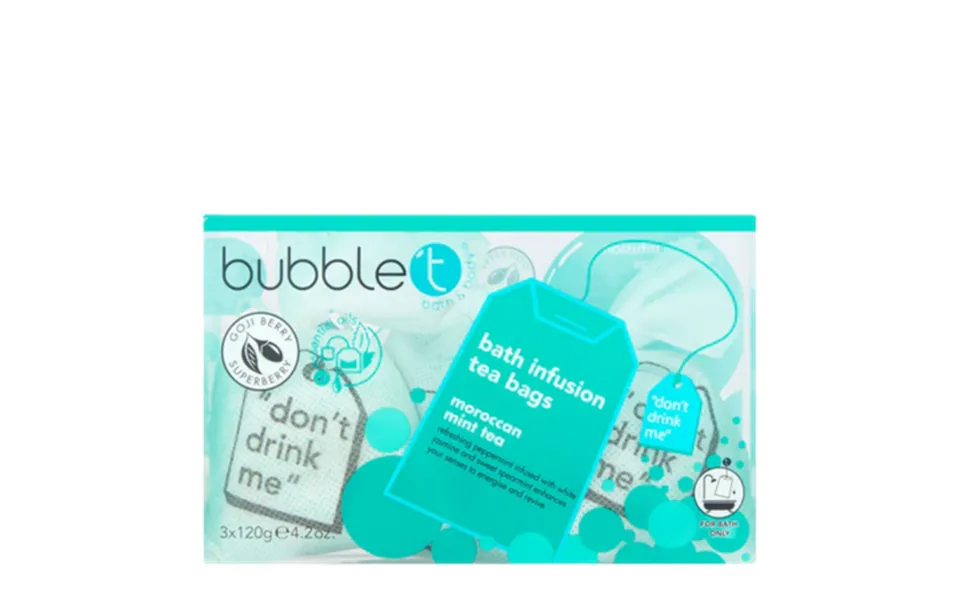 Bubble T Moroccan Mint Bath Infusion Tea Bags - 3 X 120g