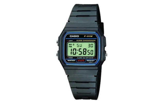 Casio Classic F-91w-1yeg Digital Watch - Black Resin Strap