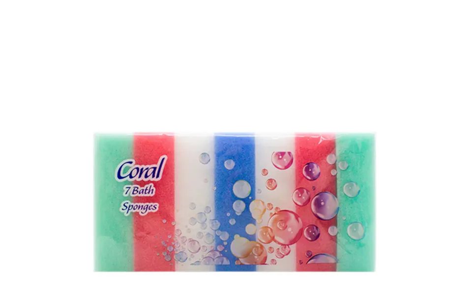 Coral Bath Sponges - 7 Pcs